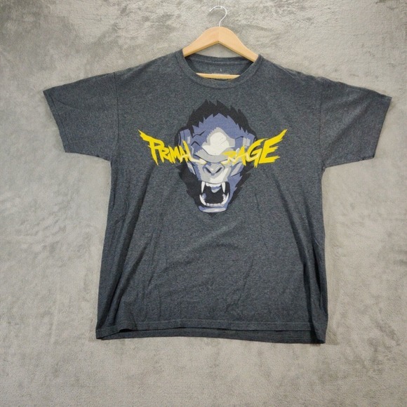 OverWatch Shirt Mens Large Blue‎ Primal Rage LootCrate Video Game - Picture 1 of 7